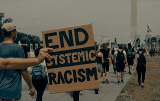 protester with sign